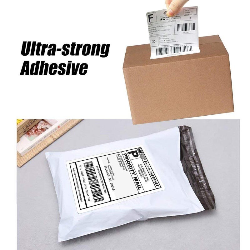 Immuson Fanfold 4 x 6 Direct Thermal Shipping Labels with Perforations, 500 Labels, Permanent Adhesive, White Mailing Labels for Thermal Printer - Image 5